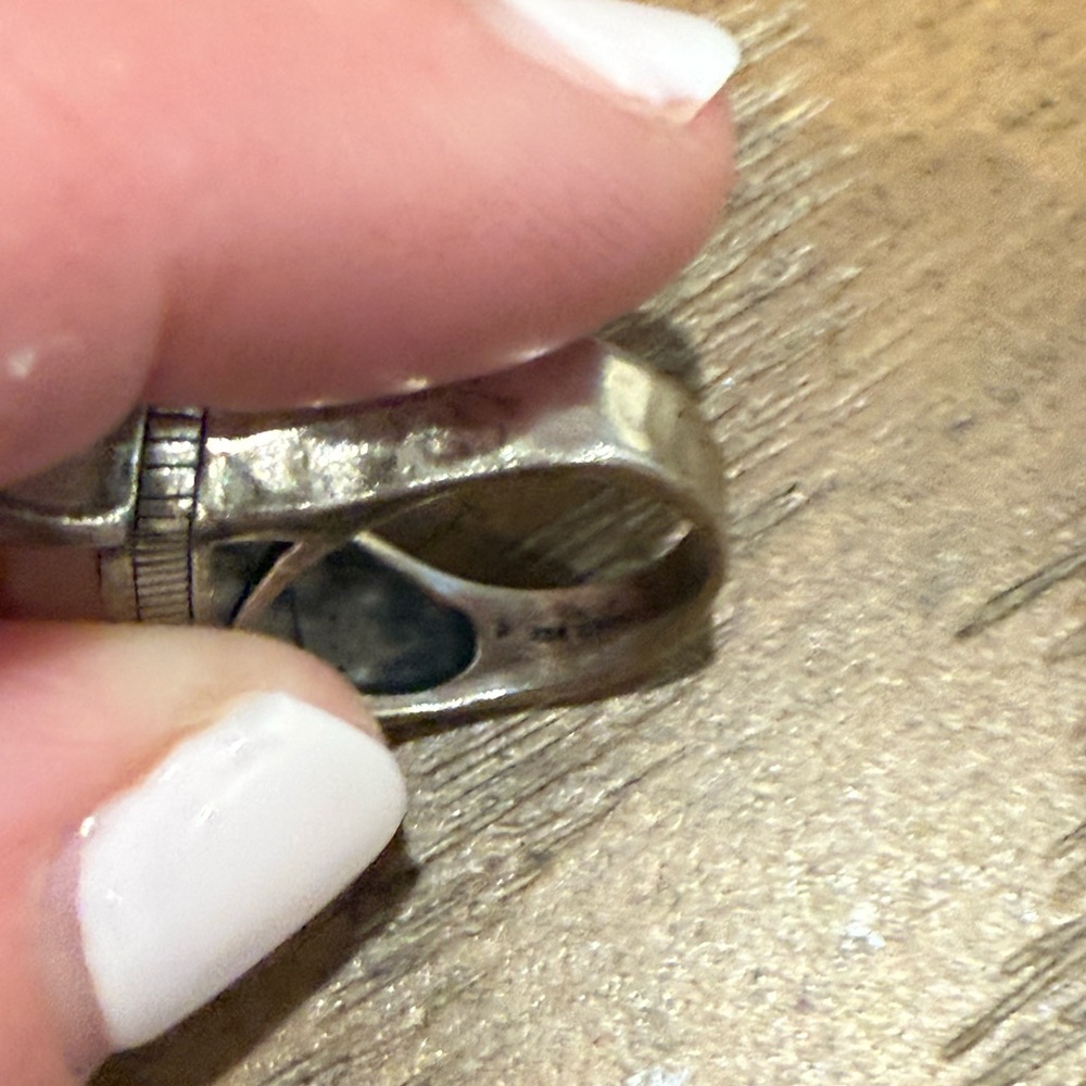 Silpada Pink and Sterling Silver Ring, size 4-4.5 cocktail ring - Picture 7 of 9